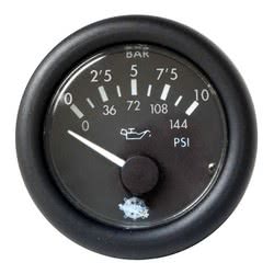Pressione olio 0-10 bar 12 V nero