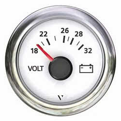 Voltmetro 18/32 V bianco