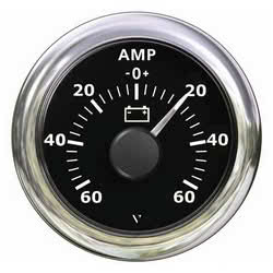 Amperometro -60 A +60 A nero