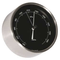 Barometro Clausen inox satinato/nero