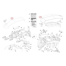 Top Cap, Frame Bright White Evinrude BRP