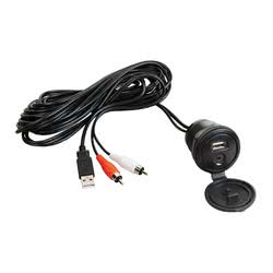 Cavo ausiliare USB-AUX con frontalino stagno