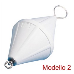 Two-cone buoy white 320 x 800 mm