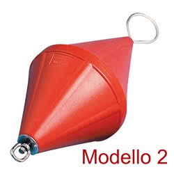 Two-cone buoy red 320 x 800 mm