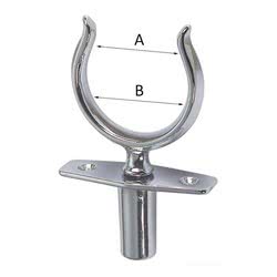 Scalmo in ottone cromato con boccola cieca