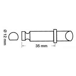 Scalmo plastica/ottone 12 x 35 mm
