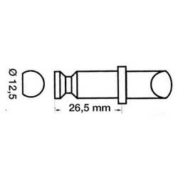 Scalmo plastica/ottone 12,5 x 26,5 mm
