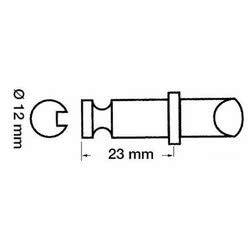 Scalmo ottone cromato per canotti Bat e Lomac
