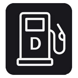 Adesivo carico diesel (foglio da 10 loghi) 25x27