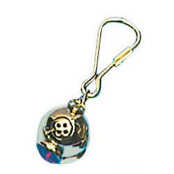 Pendant polished brass keyring Diving Helmet