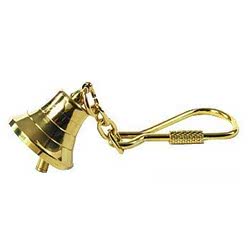 Portachiave a ciondolo in ottone lucido