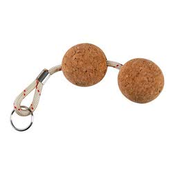 Cork floating keyring double ball