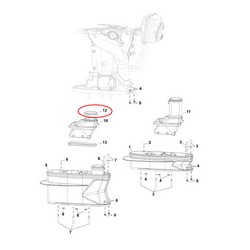 Guarnizione superiore marmitta XXL Evinrude G2 BRP
