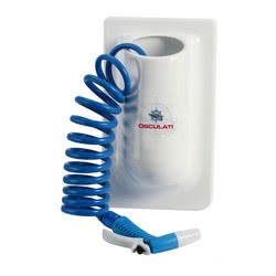 Contenitore verticale con tubo acqua spiralato