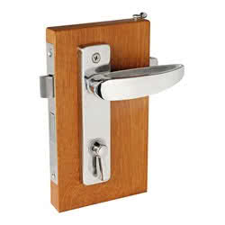 Con blocco dall'interno e sblocco di emergenza dall'esterno (per WC e cabine)