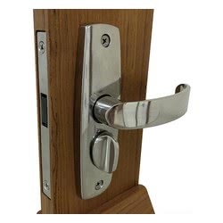 CONTEMPORARY handle pair w/strike plate right