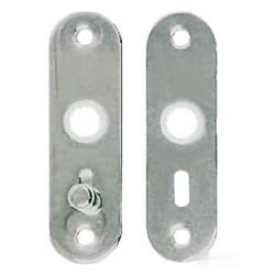 Coppia placche ottone cromato