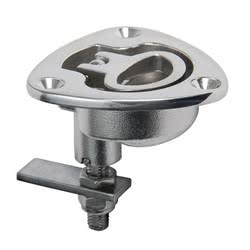 Lift-and-turn flush latch