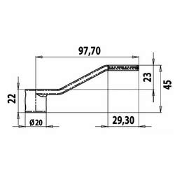 Leva ricambio alzap. mm 45