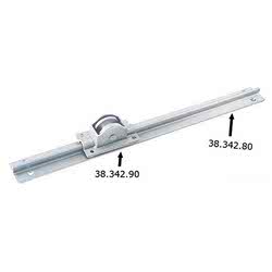 Rotaia e carrello per porte scorrevoli in ottone nichelato