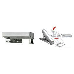 Stainless steel toggle fastener for peaks