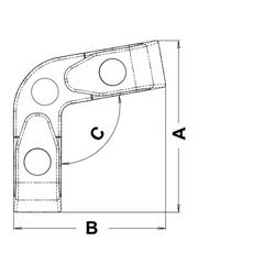Passacavo angolare a rulli 100°