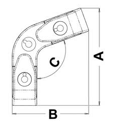 Passacavo angolare a rulli 110°
