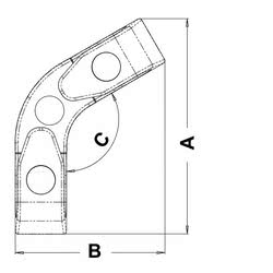 Passacavo angolare a rulli 120°