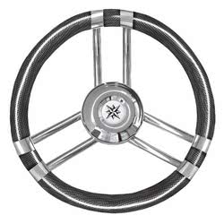Volante C inox/carbonio 350 mm Sterzo - Timoneria