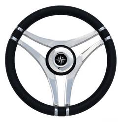 Volante IMPACT nero Ø 350 mm con razze acciaio Sterzo - Timoneria