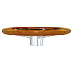 Steering wheel w/ teak outer ring 400 mm