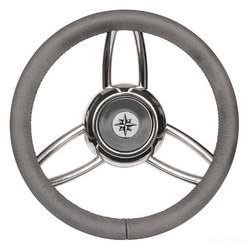 Volante Bliz poliuretano morbido grigio Sterzo - Timoneria