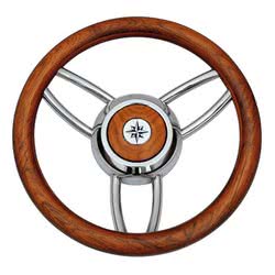 Volante Bliz legno opaco teak Sterzo - Timoneria