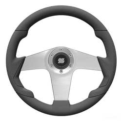 Volante UFLEX Pianosa nero 350 mm razze argento Sterzo - Timoneria