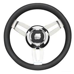 ULTRAFLEXMorosini wheel black 350mm SS 304 spokes