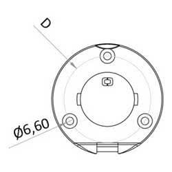 Boccola da incasso inclinata con cerniera