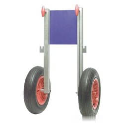 Fixed dinghy transom wheels