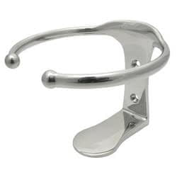 Porta bicchieri inox singolo fissaggio a vite Staffa