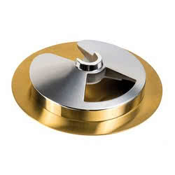 Stainless steel glass holder with gold finish