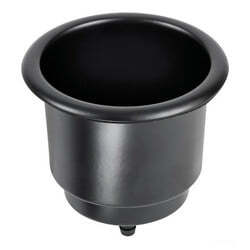 Portabicchieri inox nero op. con drenaggio logo