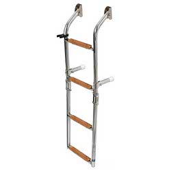 Scaletta inox/legno 4 gradini
