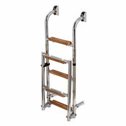Scaletta inox/legno 5 gradini