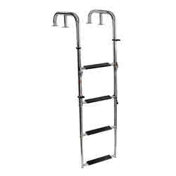 Telescopic ladders from swimming platform with handles