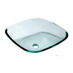 Glas square sink rounded edges 420 x 420 mm