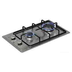 Piano a gas 2 fuochi Inox
