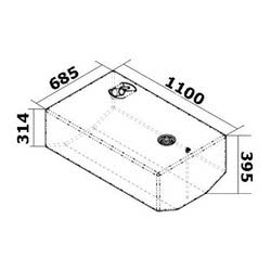 Serbatoio carburante 270 l