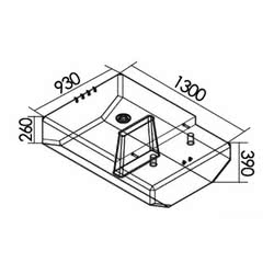 Serbatoio carburante 372 l