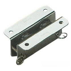 Bozzello inox incasso 2 pulegge 25x8