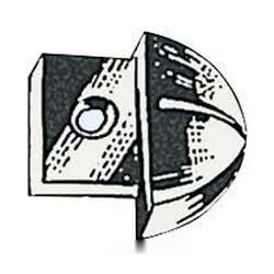 Terminale nylon per rotaia 25 mm