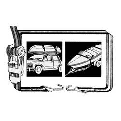 Cinghia in poliestere colorato con ganci e cricchetto